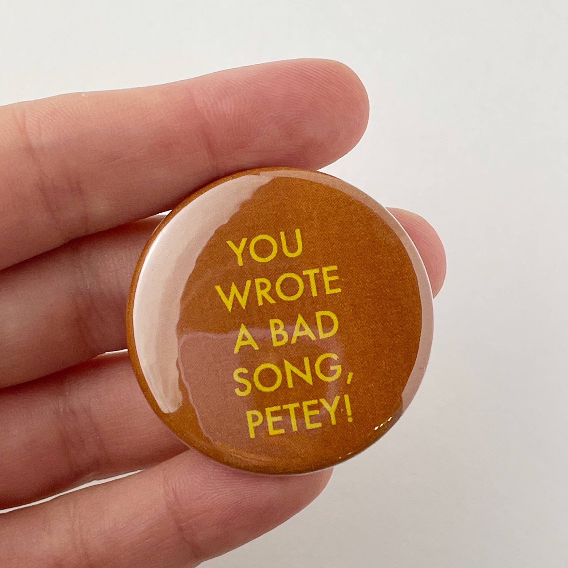 You Wrote a Bad Song Petey! Wes Anderson Mr Fox button