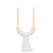 White Double Taper Holder