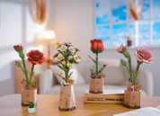 3D Wooden Flower Puzzle: Red Carnation