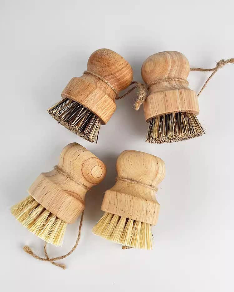 Wood Palm Pot Brush