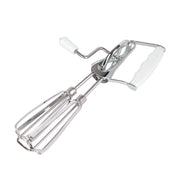 Fox Run Stainless Steel Manual Hand Mixer, White, 10" x 5"