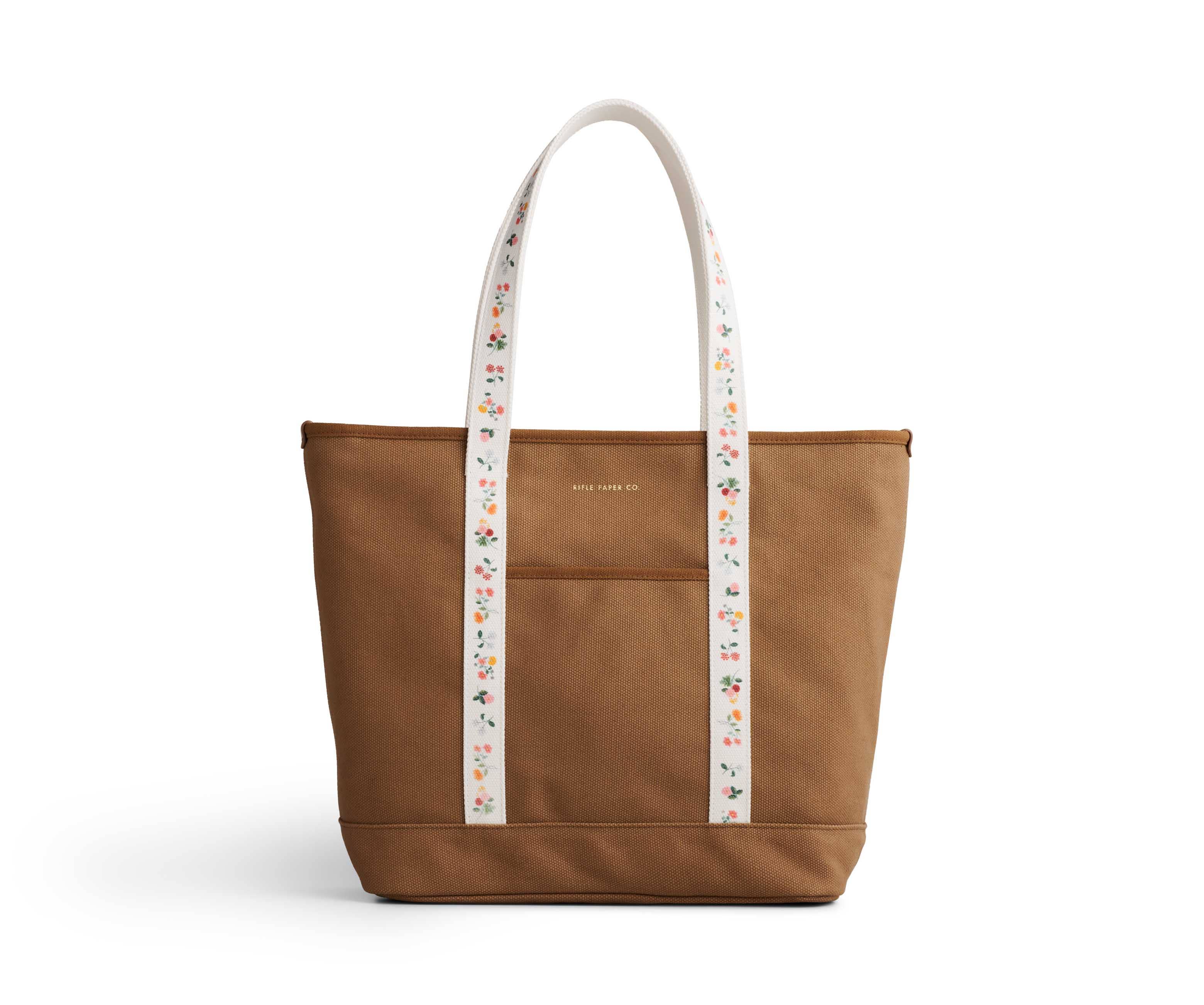 Ditsy Dahlia Canvas Carry All