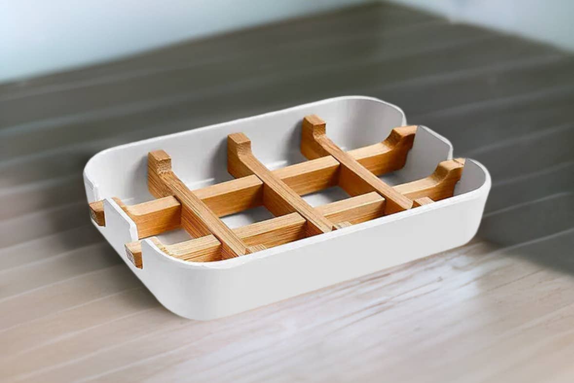 Eco-Lux friendly biodegradable bamboo soap dish