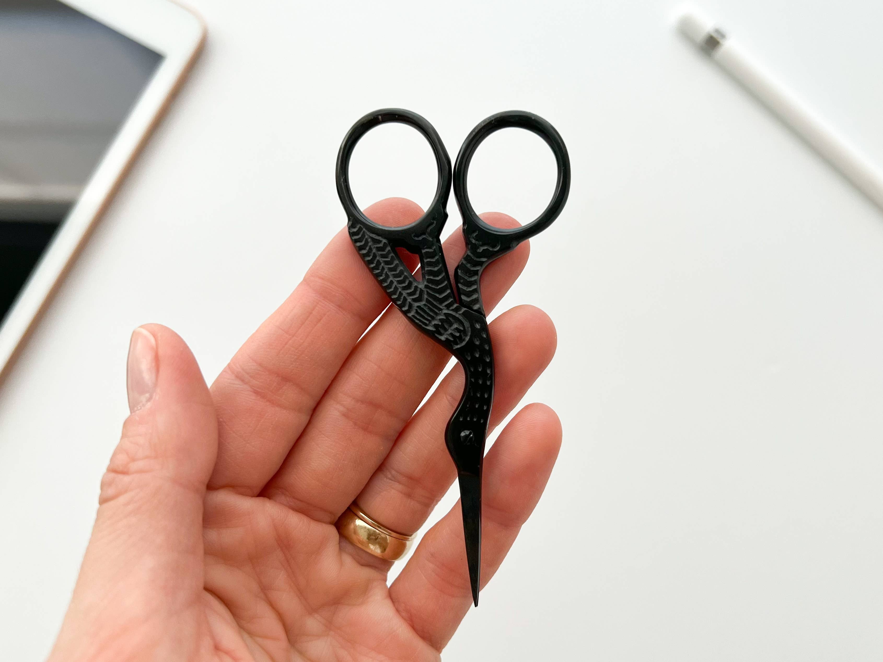 Classic Stork Embroidery Scissors