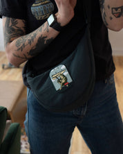 Stay Home Club Leaf Umbrella Frog Sticky Patch | Embroidered Sticker Patch