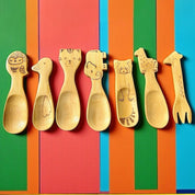 Bamboo Animal Kids & Toddler Utensils