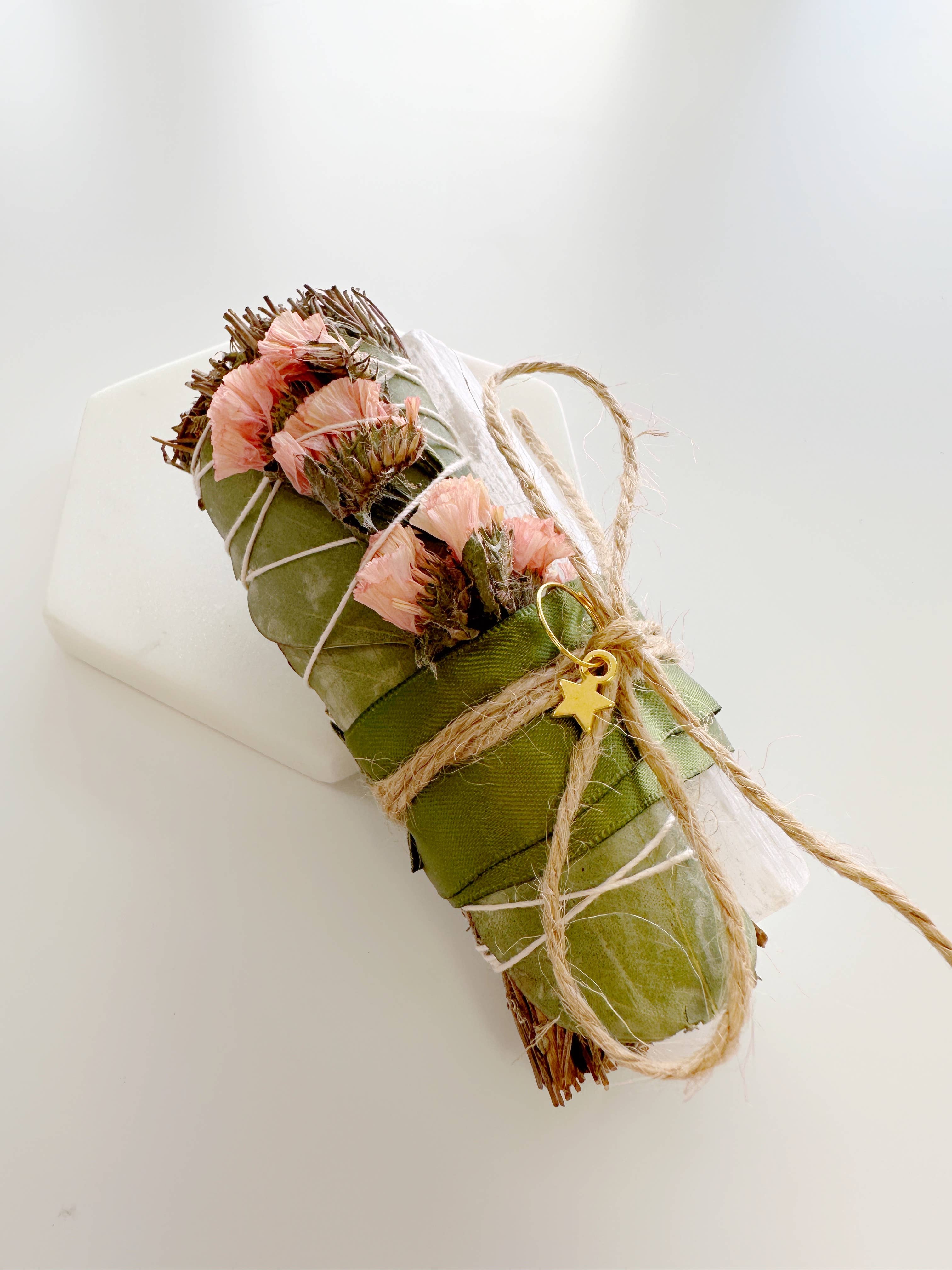 SELENITE THYME Bundle - Smoke Cleansing - Smudge