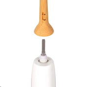 The world's FIRST solid bamboo electric toothbrush head!