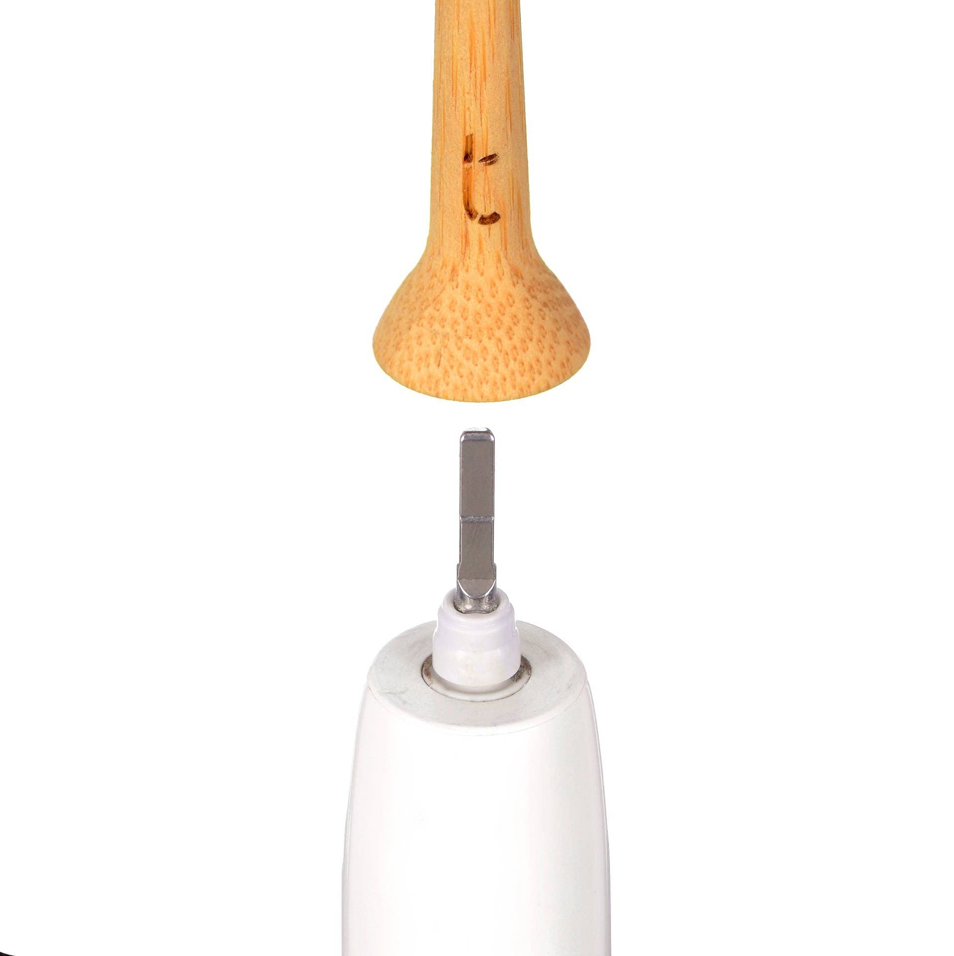 The world's FIRST solid bamboo electric toothbrush head!