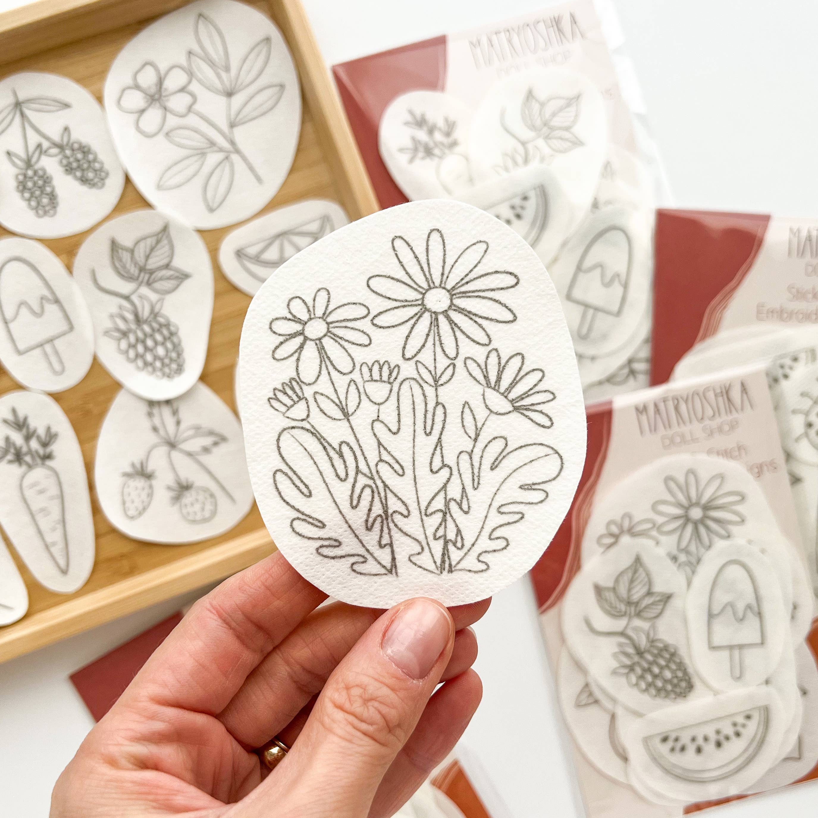 Summer Stick & Stitch Embroidery Patterns/Patches