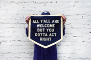 All Y'all Are Welcome Camp Flag • Tate Farms x Oxford Pennant