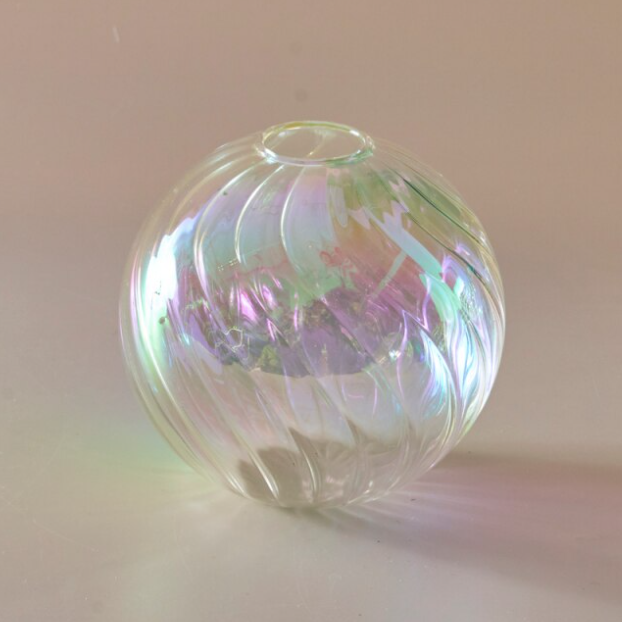 Iridescent Ball Vases