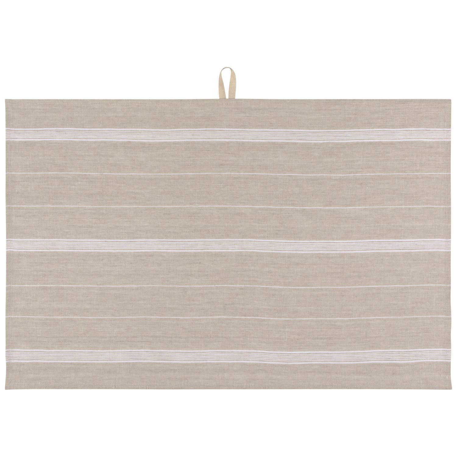 White Maison Stripe Linen Dishtowel