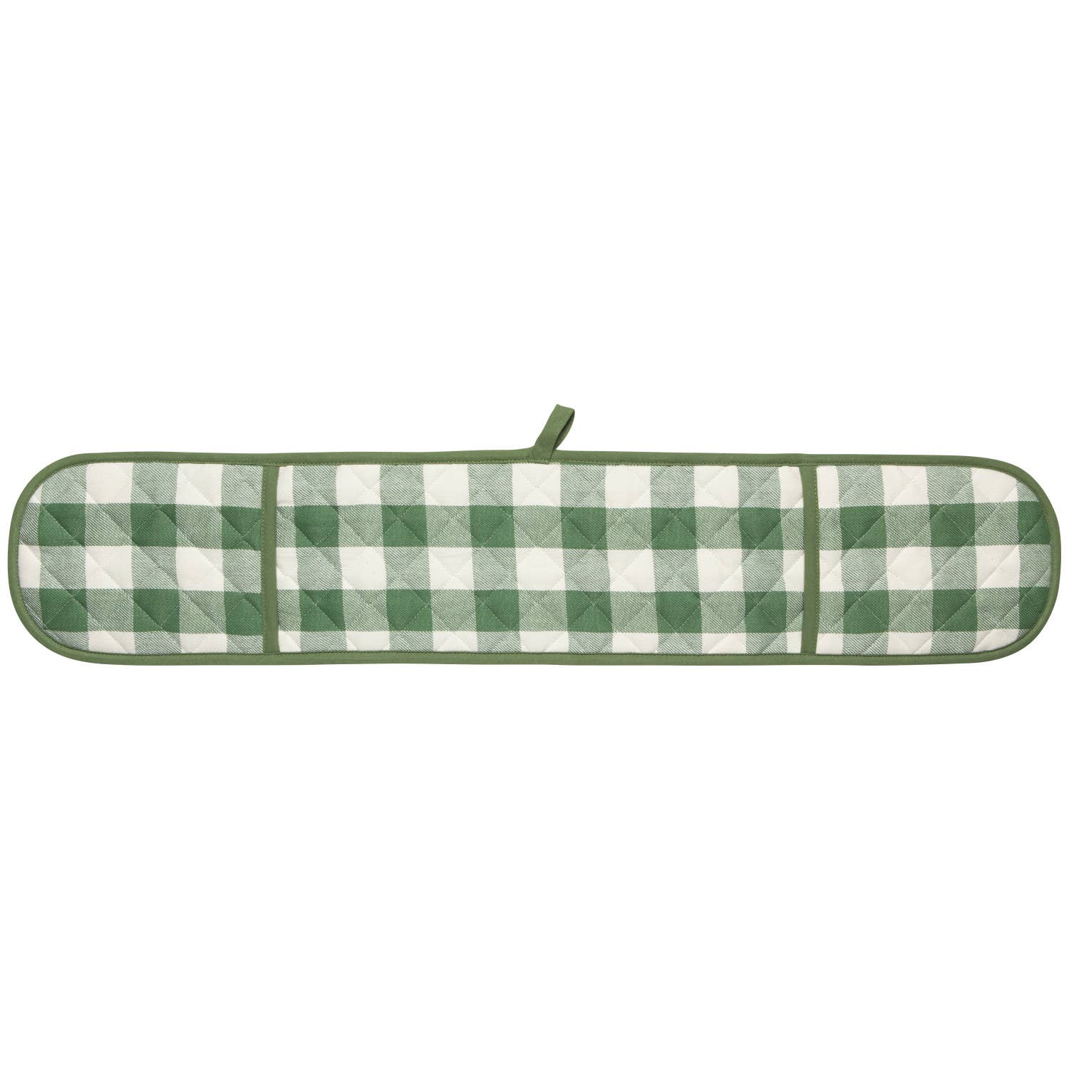 Elm Green Check Double Oven Mitt