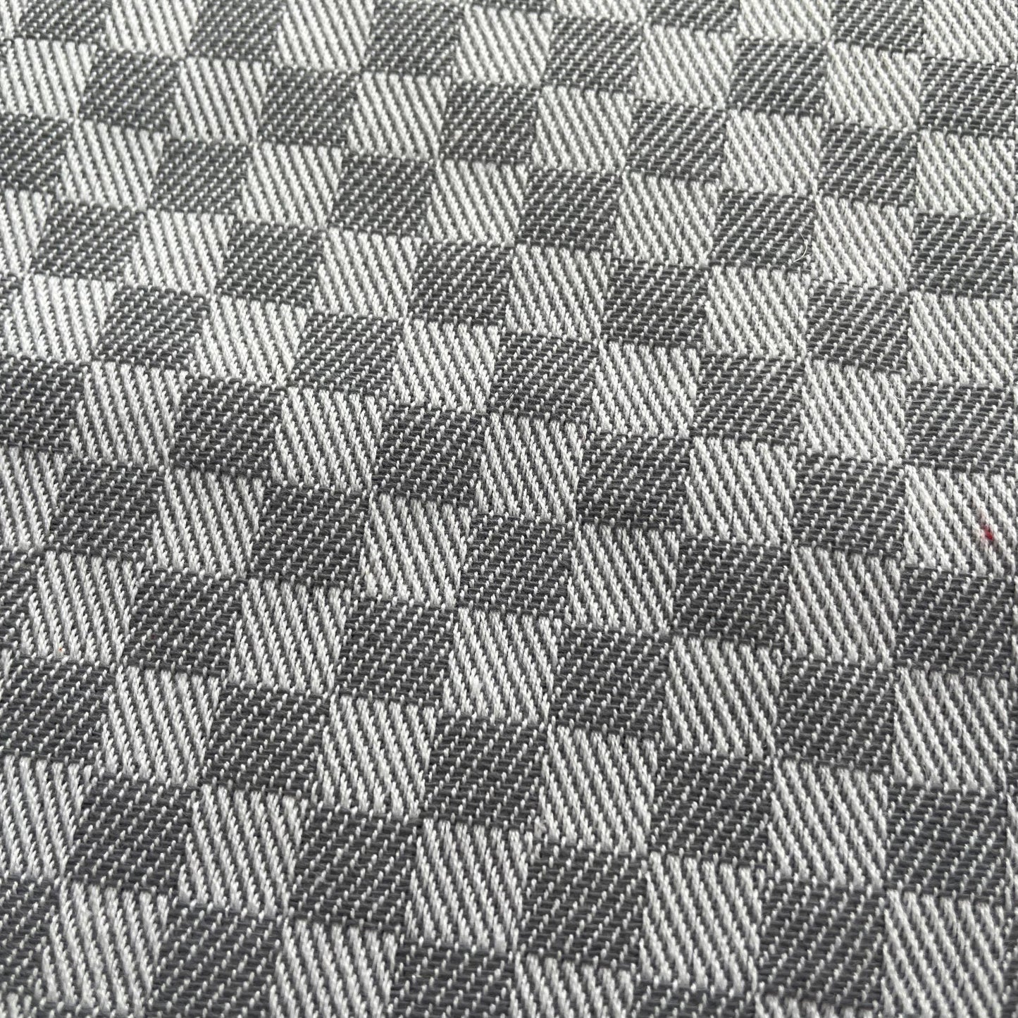 20 inch square grey check 100% cotton napkins - set of 4