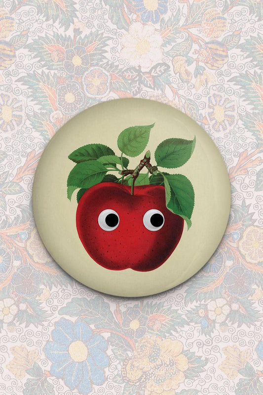 Stay Home Club Googly Apple Magnet
