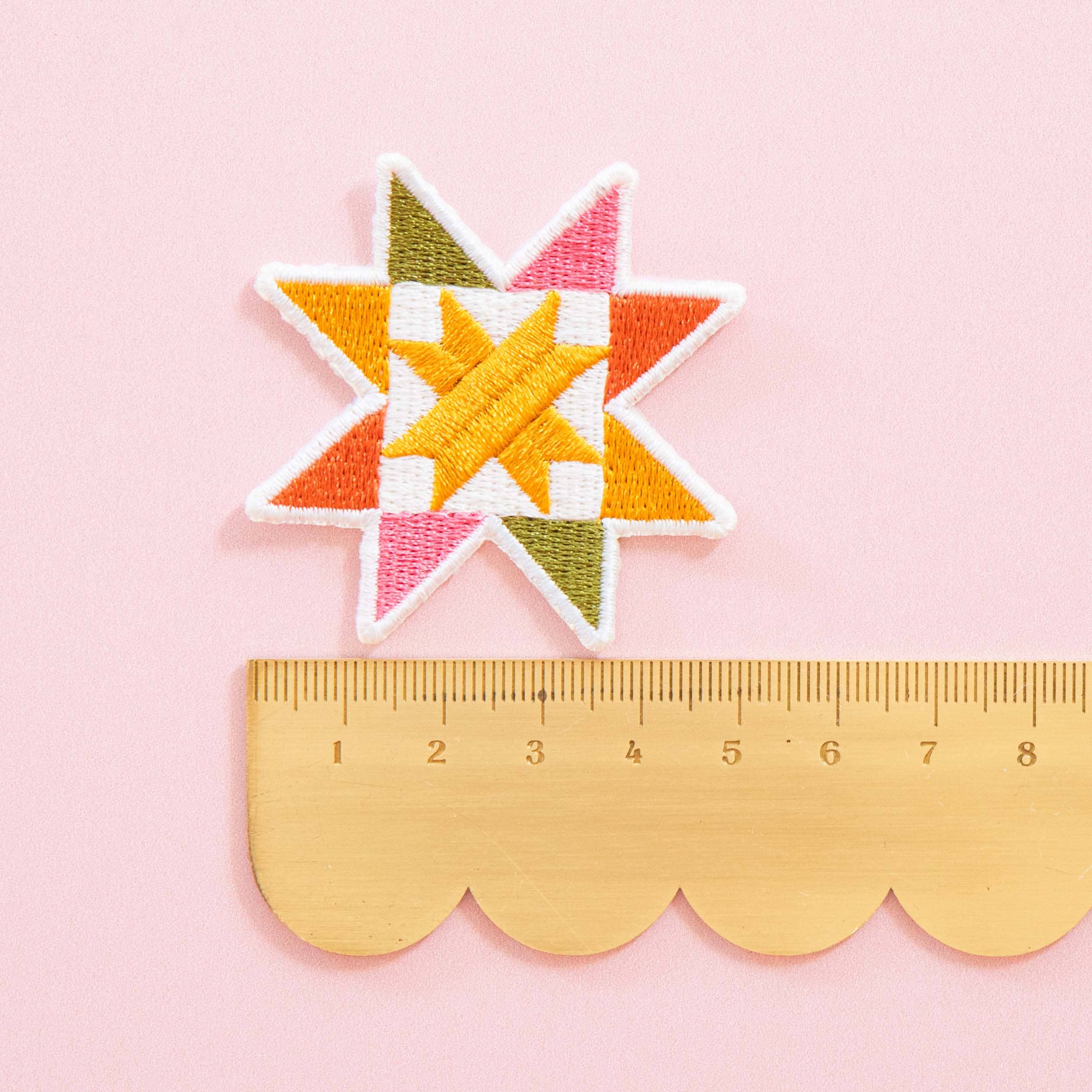 Sawtooth Star Iron-On Patch