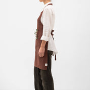 Chocolate Linen Daily Apron