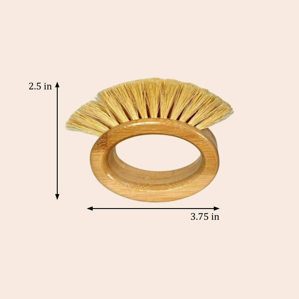 Bamboo Oval Vegetable Cleaning Brush | Kitchen Bestseller