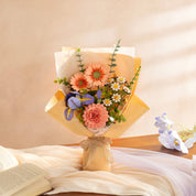 3D Wooden Flower Puzzle: Pink Dahlia