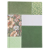 Green Patchwork Journal, Fabric Hardcover Stationary