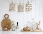 Swedish Dishcloth - Scandi Bloom - Sand