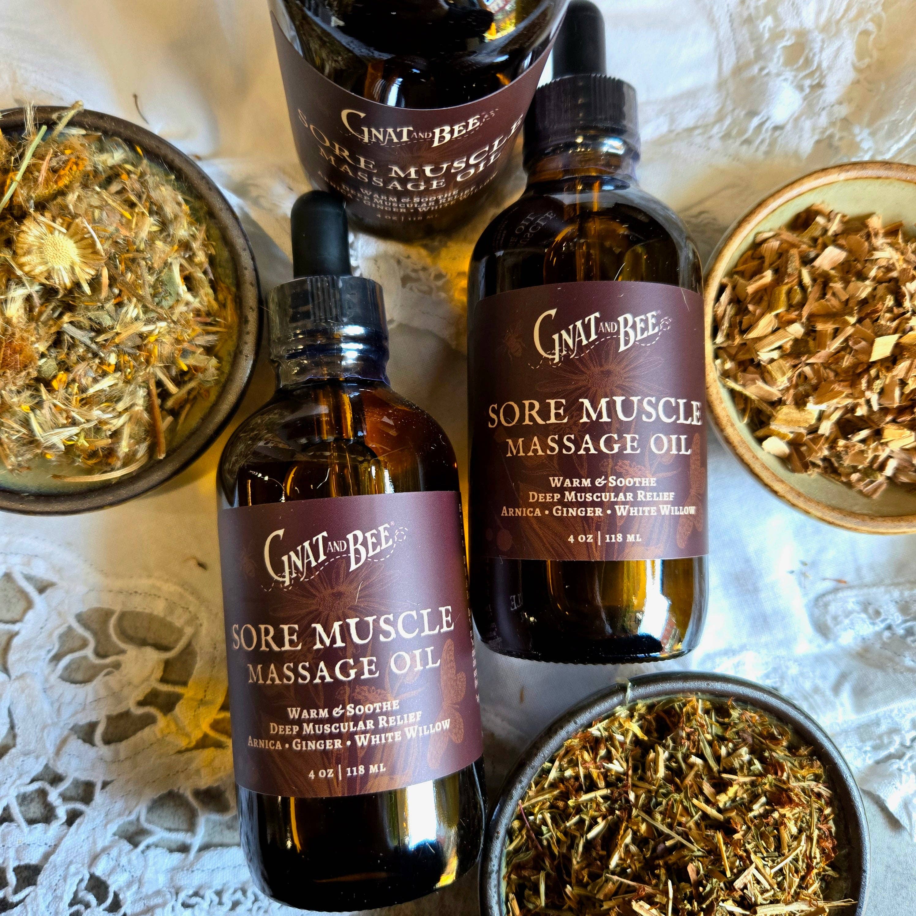 Gnat & Bee Sore Muscle Massage Oil