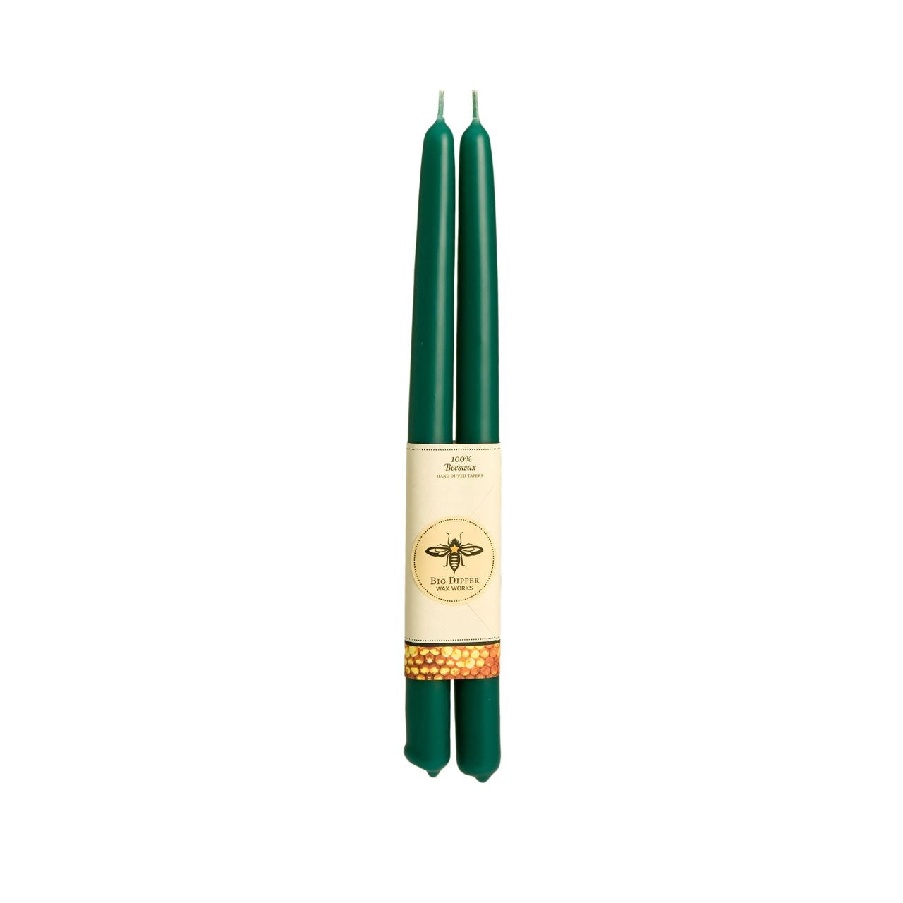 Big Dipper Beeswax Tapers, Pair - 100% Pure Beeswax (12 Hr. Burn)