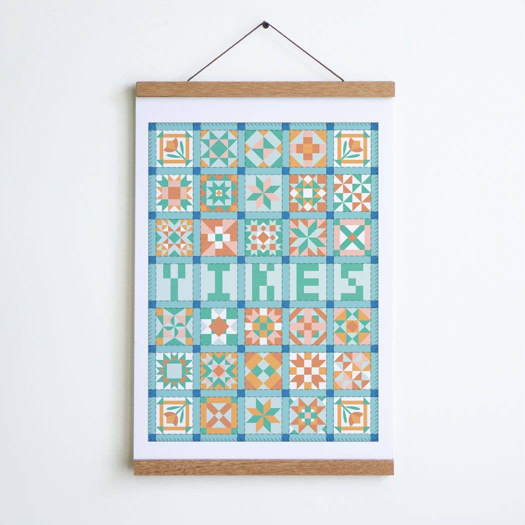 Patchwork Quilt Print- Yikes