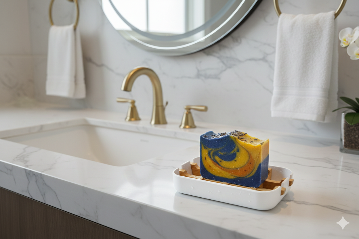 Eco-Lux friendly biodegradable bamboo soap dish