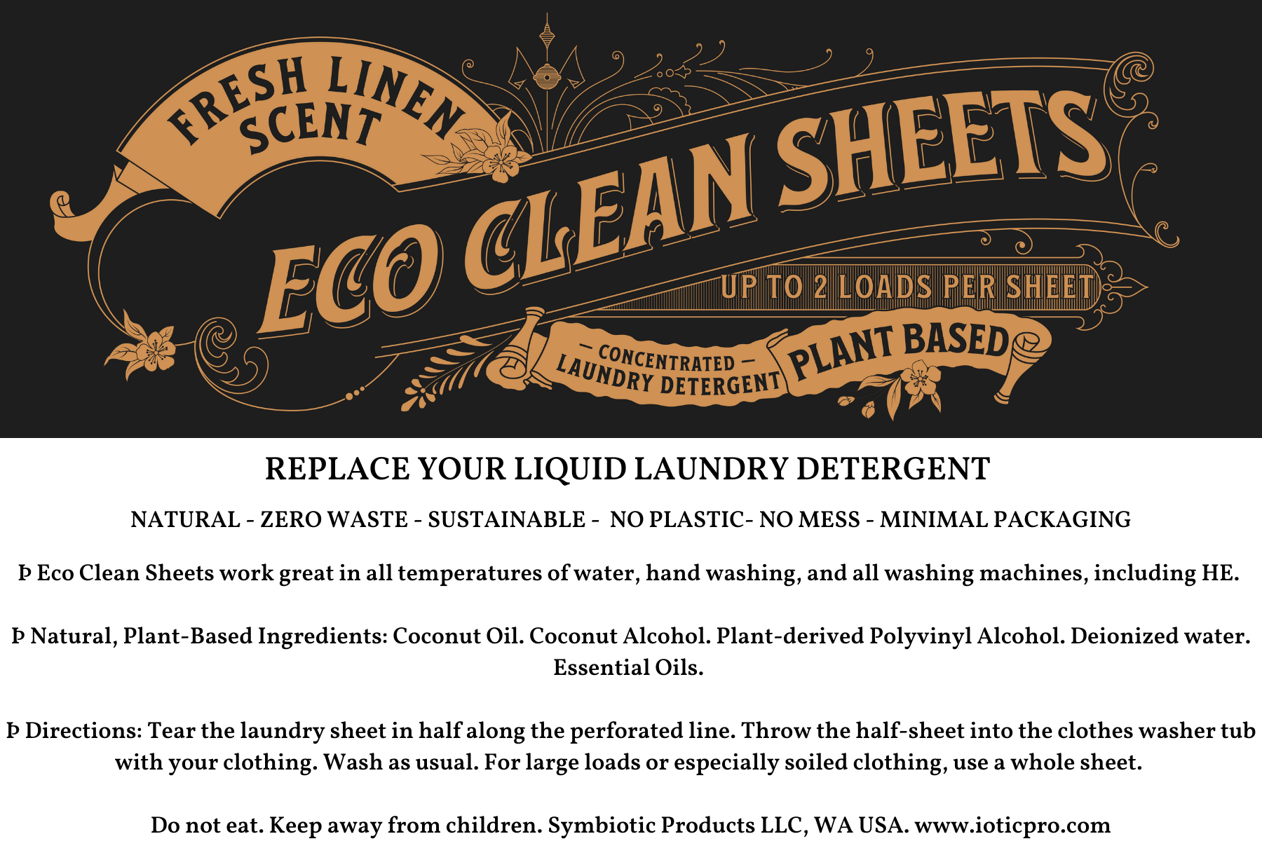 Eco Clean Sheets - Laundry Detergent -100 Loads