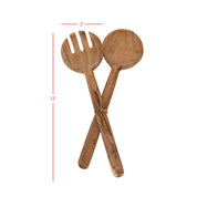 Prairie Set 2 Serving Utensils Acacia Wood