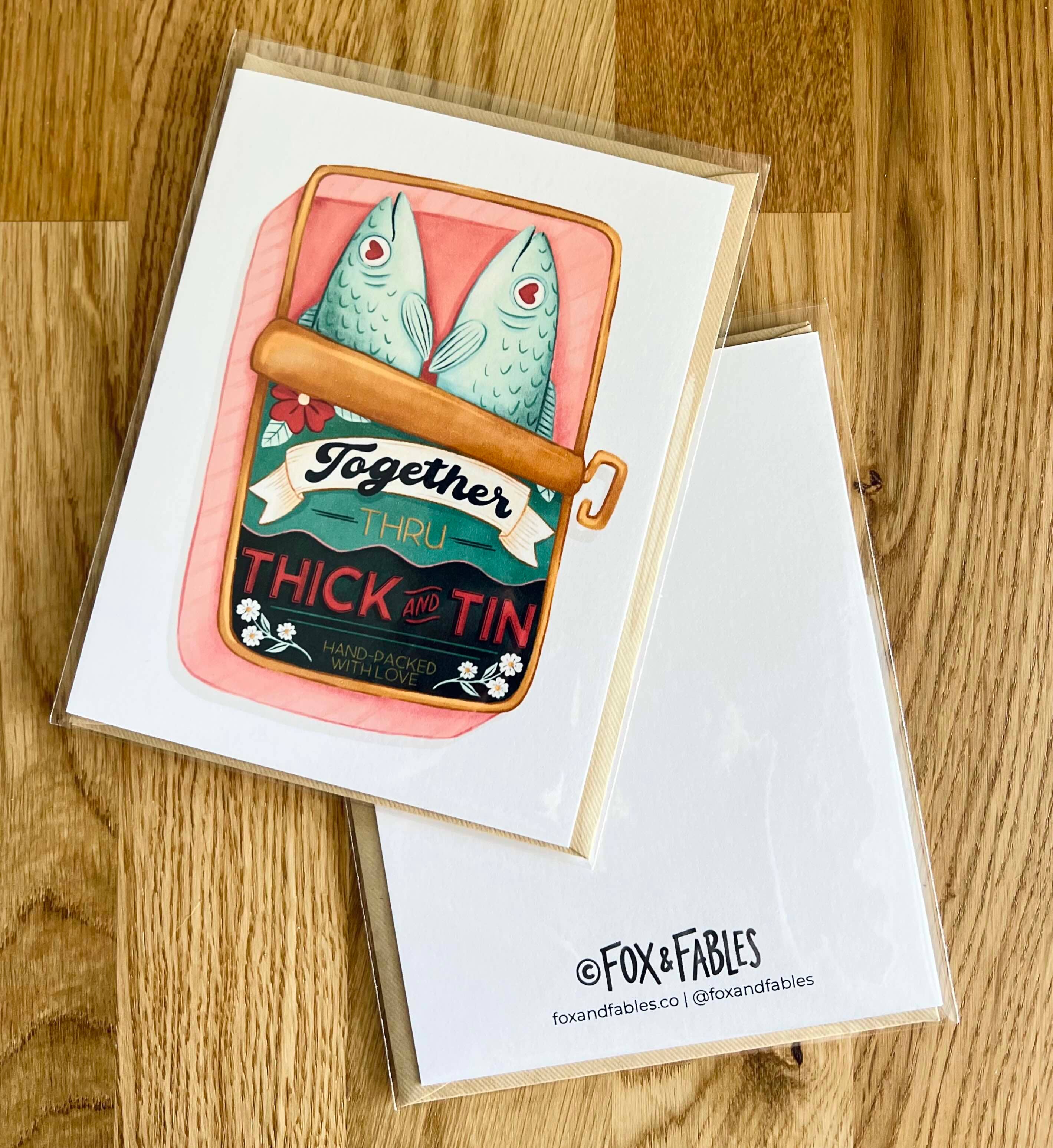 Sardine Can Thru Thick & Tin Romantic Card