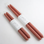 Terra Cotta I 100% Beeswax Dipped Taper Candles | All Natural, Handmade