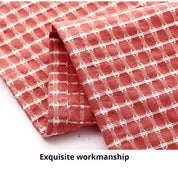 Cotton Striped Grid Kitchen Apron with Pocket_CWMM10095