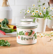 The Original Butter Bell® Crock - Hand Painted Raised Floral