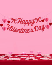 Happy Valentine's Day Banner - 3D glitter banner, Vday