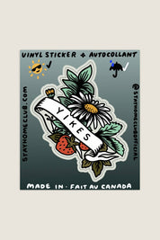 Stay Home Club *Yikes* Sticker | Waterproof Vinyl Sticker