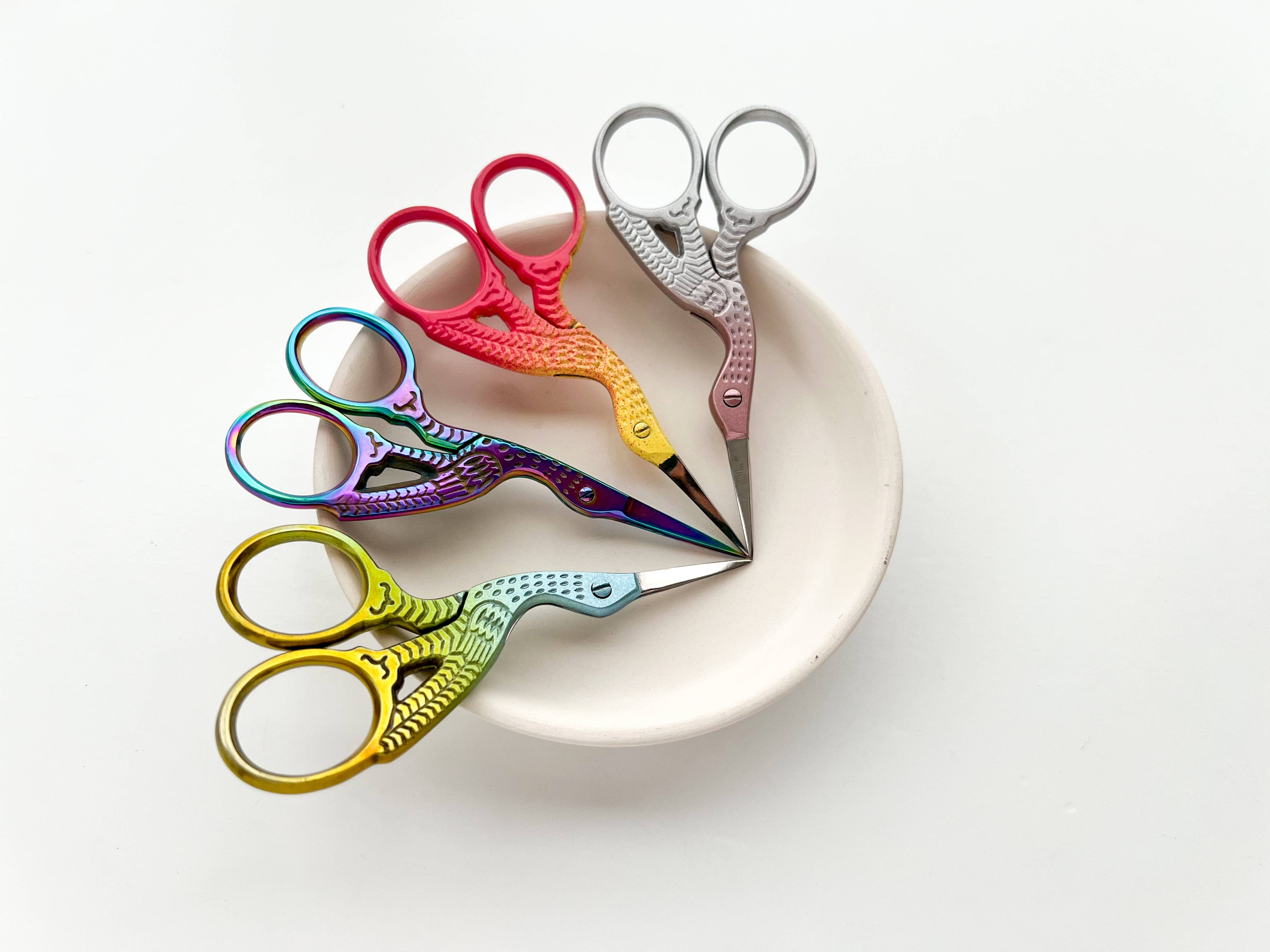 Stork Embroidery Scissors- Nothern Lights