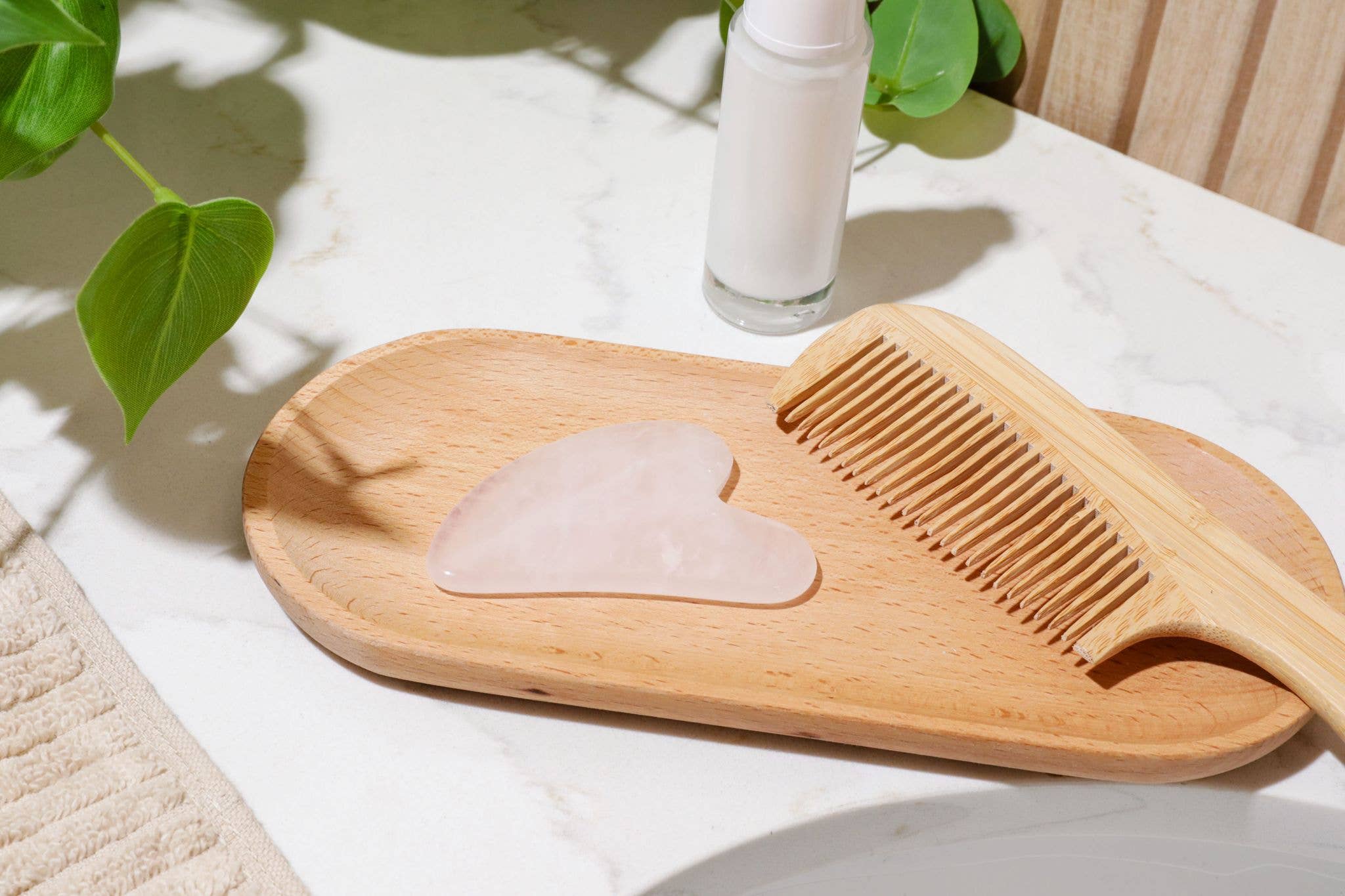 Rose Quartz Gua Sha | Facial Stone