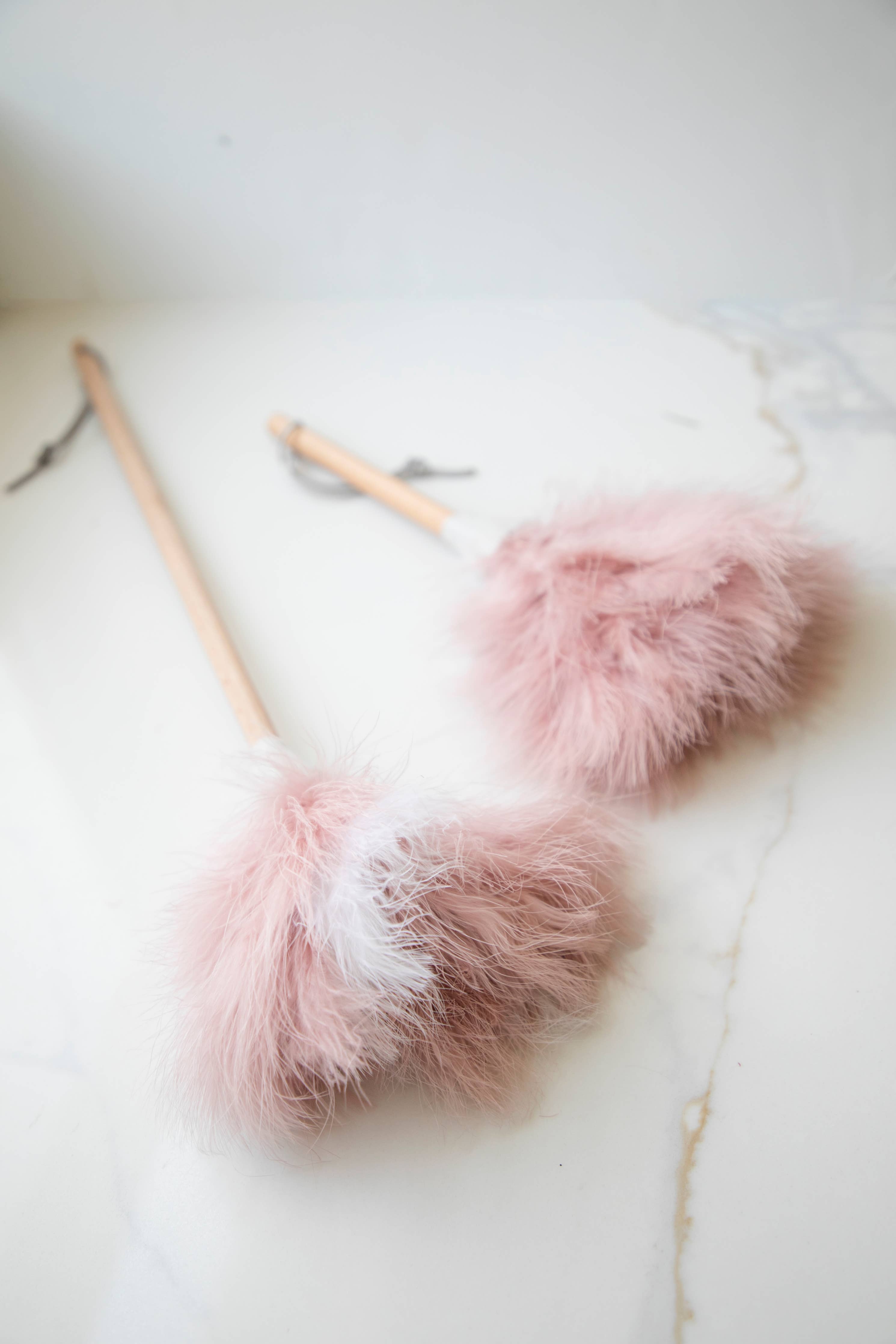 Pink Ostrich Feather Duster