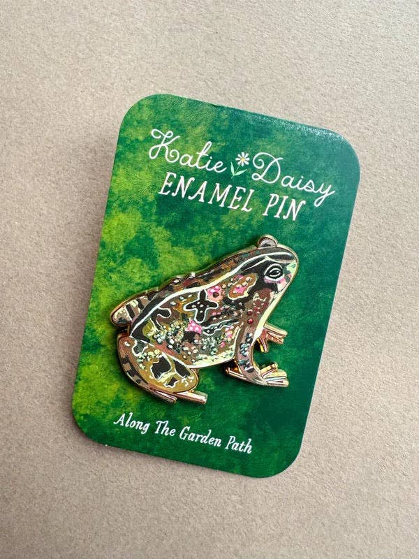 Katie Daisy Garden Toad Enamel Pin
