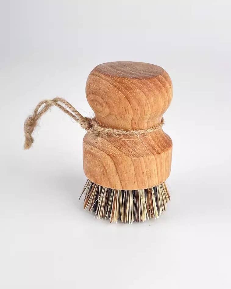 Wood Palm Pot Brush