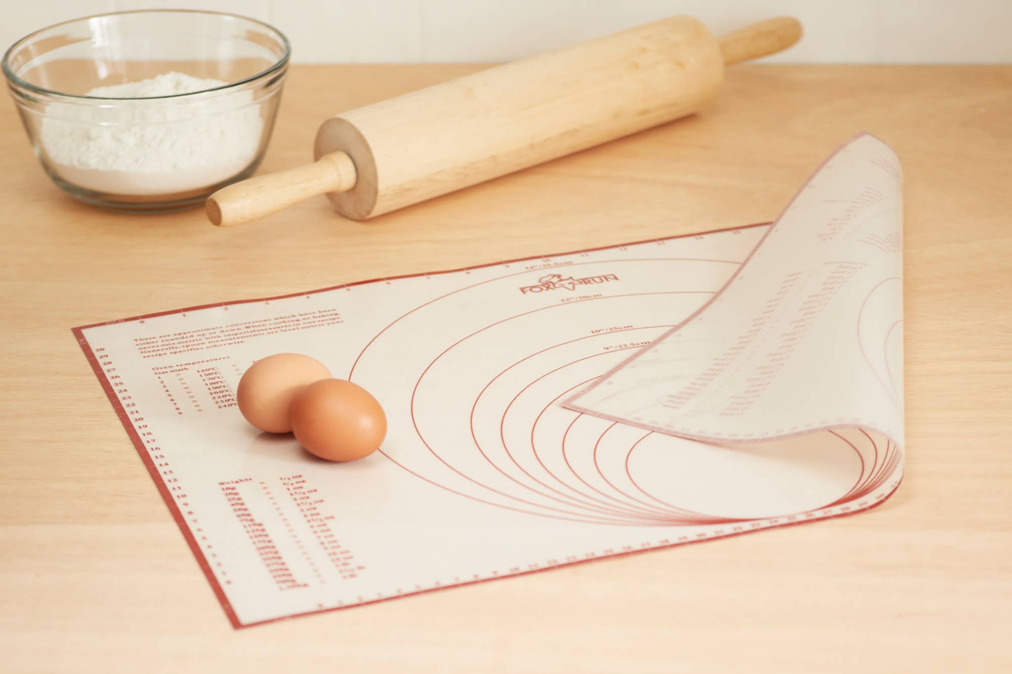 Fox Run Silicone Baking Mat with Measurements, 23.25" x 15.25"