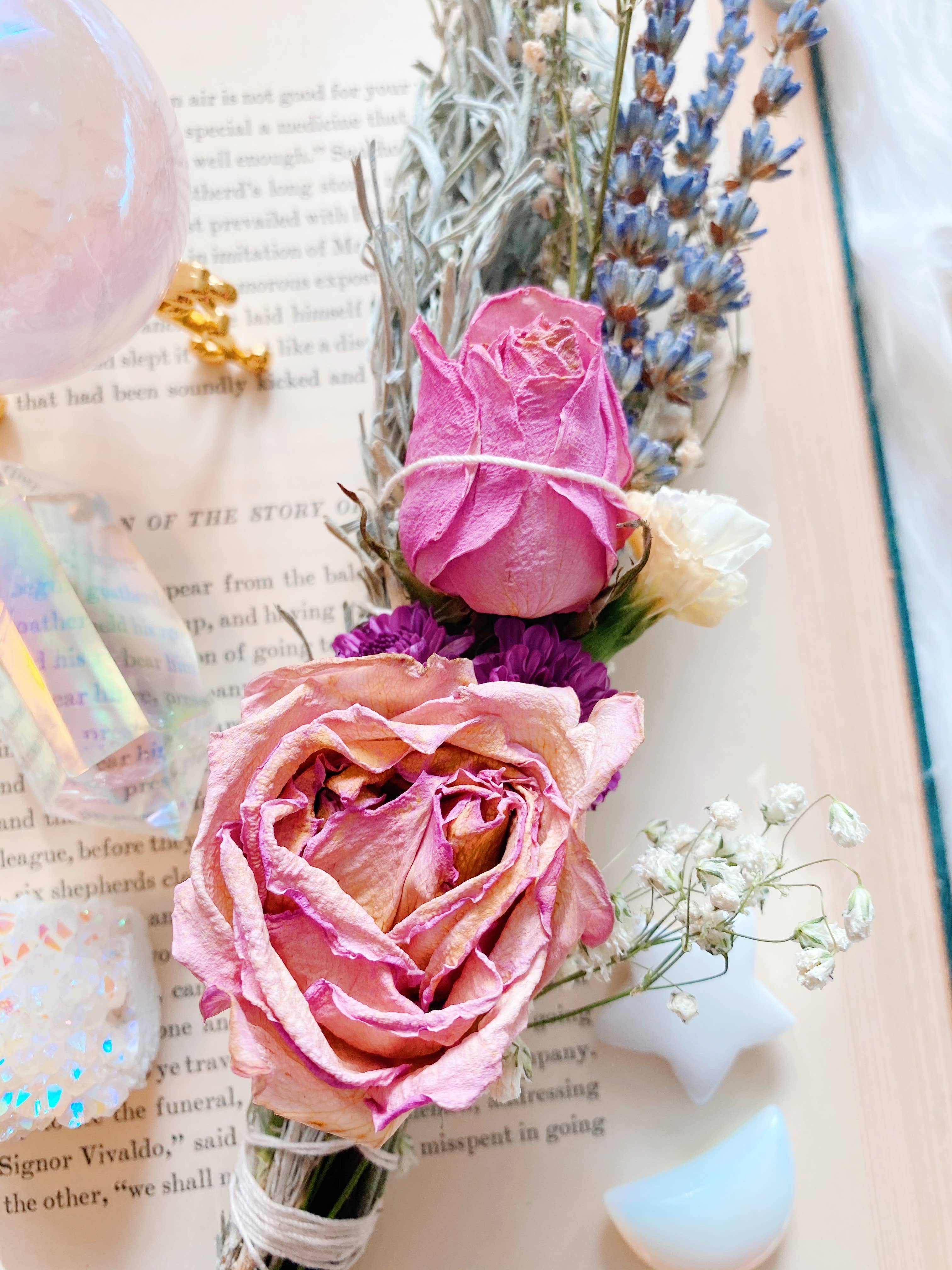 SACRED HEALING Blue/Prairie Sage Bundle - Floral Smudge