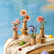 3D Wooden Flower Puzzle: Pink Dahlia