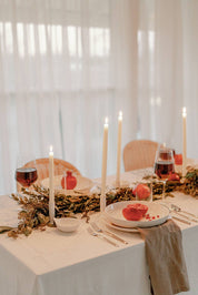 Natural White | Dipped Beeswax Taper Candles | All Natural