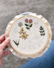 Floral Embroidery DIY Kit, modern embroidery craft kit