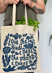Tote Bag - Love Birds & Bees