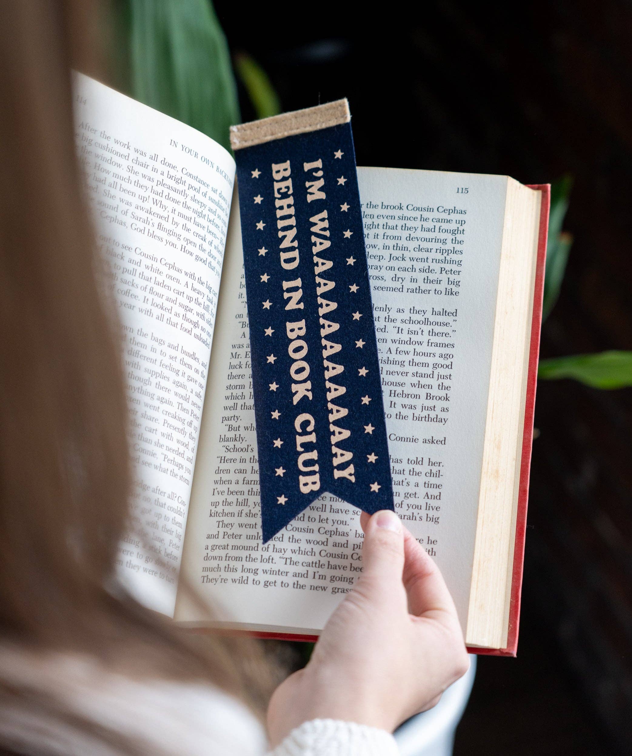 Oxford Pennant *Behind In Book Club* Bookmark